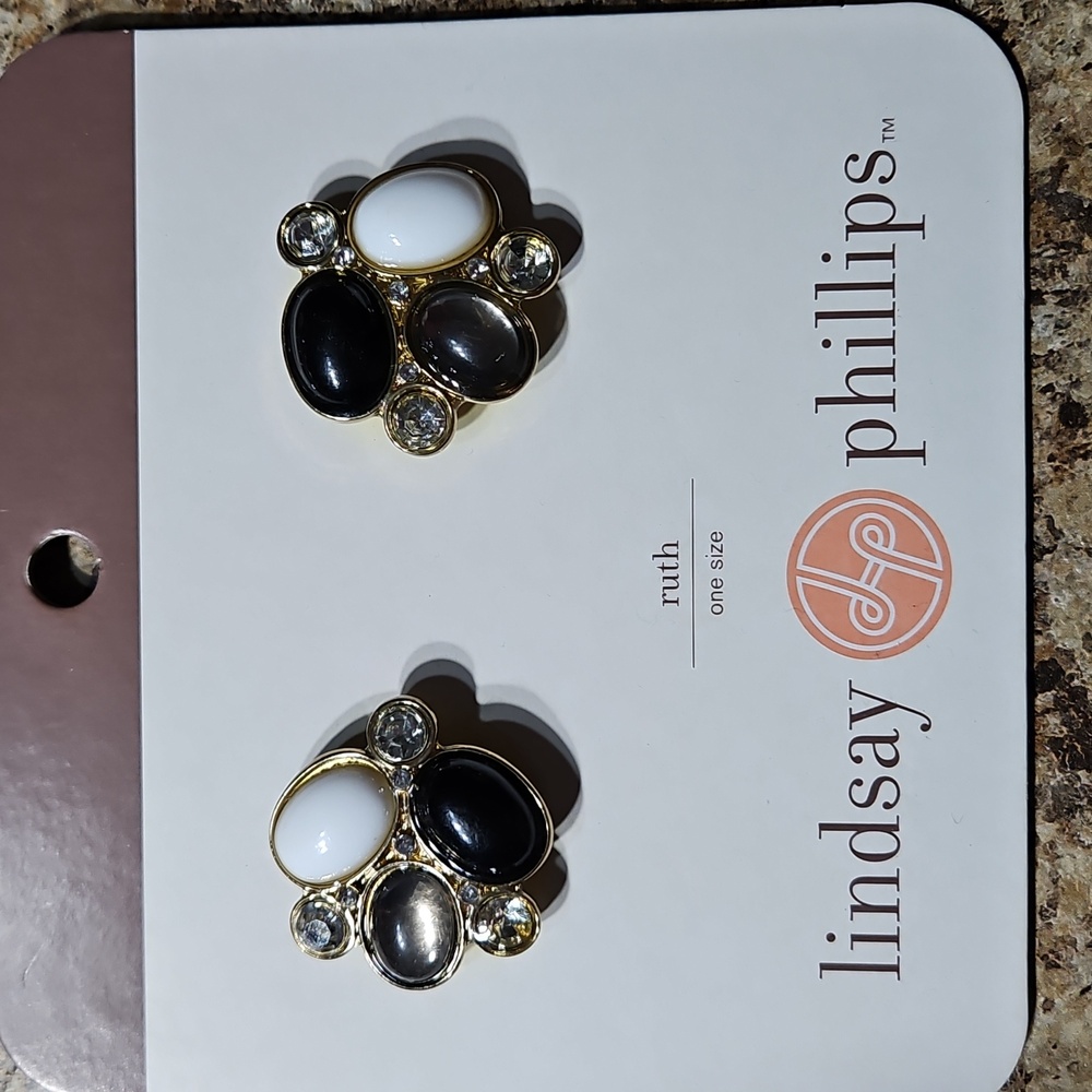 Lindsay Phillips Black and White Interchangable Shoe Snaps